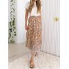 imageZESICA Womens 2024 Summer Bohemian Floral Printed Elastic Waist A Line Maxi Skirt with PocketsClay