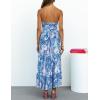 imageZESICA Womens 2024 Summer Bohemian Floral Printed Elastic Waist A Line Maxi Skirt with PocketsCobalt