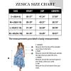 imageZESICA Womens 2024 Summer Bohemian Floral Printed Elastic Waist A Line Maxi Skirt with PocketsCobalt