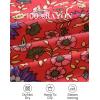 imageZESICA Womens 2024 Summer Bohemian Floral Printed Elastic Waist A Line Maxi Skirt with PocketsFloral Red