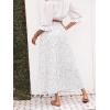 imageZESICA Womens 2024 Summer Bohemian Floral Printed Elastic Waist A Line Maxi Skirt with PocketsIvory