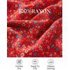 imageZESICA Womens 2024 Summer Bohemian Floral Printed Elastic Waist A Line Maxi Skirt with PocketsRed2
