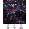 imageZESICA Womens 2024 Summer Bohemian Floral Printed Elastic Waist A Line Maxi Skirt with PocketsRoyalblue