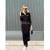 imageZESICA Womens Fall Knit Two Piece Outfits Casual Long Sleeve V Neck Sweater Shirts and Wide Leg Pants Matching Lounge SetsBlack