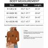 imageZESICA Womens Fall Long Puff Sleeve Sweaters 2024 Casual Turtleneck Loose Ribbed Knit Solid Color Soft Pullover Jumper TopsBrown