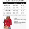 imageZESICA Womens Fall Long Puff Sleeve Sweaters 2024 Casual Turtleneck Loose Ribbed Knit Solid Color Soft Pullover Jumper TopsRed