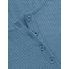 imageZESICA Womens Long Sleeve Button Ribbed Shirts 2024 Fall Scoop Neck Casual Henly TopsDusty Blue