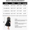 imageZESICA Womens Long Sleeve Striped Midi Dresses Crewneck Button Ribbed Knit Pleated A Line Swing Sweater DressBlack