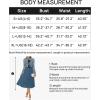 imageZESICA Womens Long Sleeve Striped Midi Dresses Crewneck Button Ribbed Knit Pleated A Line Swing Sweater DressDark Blue