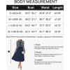 imageZESICA Womens Long Sleeve Striped Midi Dresses Crewneck Button Ribbed Knit Pleated A Line Swing Sweater DressNavy
