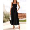 imageZESICA Womens Summer Sleeveless Halter Midi Dress 2025 Off Shoulder High Waist Swing Flowy Beach Long DressesBlack