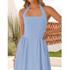 imageZESICA Womens Summer Sleeveless Halter Midi Dress 2025 Off Shoulder High Waist Swing Flowy Beach Long DressesBlue