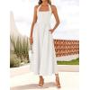 imageZESICA Womens Summer Sleeveless Halter Midi Dress 2025 Off Shoulder High Waist Swing Flowy Beach Long DressesIvory