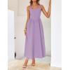 imageZESICA Womens Summer Sleeveless Halter Midi Dress 2025 Off Shoulder High Waist Swing Flowy Beach Long DressesLightpurple