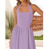 imageZESICA Womens Summer Sleeveless Halter Midi Dress 2025 Off Shoulder High Waist Swing Flowy Beach Long DressesLightpurple