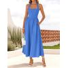 imageZESICA Womens Summer Sleeveless Halter Midi Dress 2025 Off Shoulder High Waist Swing Flowy Beach Long DressesRoyal Blue