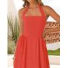 imageZESICA Womens Summer Sleeveless Halter Midi Dress 2025 Off Shoulder High Waist Swing Flowy Beach Long DressesWatermelonred