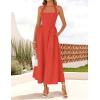 imageZESICA Womens Summer Sleeveless Halter Midi Dress 2025 Off Shoulder High Waist Swing Flowy Beach Long DressesWatermelonred