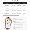 imageZESICA Womens Summer Sleeveless Mini Dress Crewneck Button Knit Color Block Bodycon Party Short Dresses with PocketsWhite