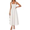 imageZESICA Womens Summer Sleeveless Halter Midi Dress 2025 Off Shoulder High Waist Swing Flowy Beach Long DressesIvory