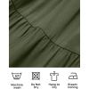 imageZESICA Womens 2025 Summer Casual Flutter Short Sleeve Crew Neck Smocked Elastic Waist Tiered Midi DressArmy Green