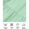 imageZESICA Womens 2025 Summer Casual Flutter Short Sleeve Crew Neck Smocked Elastic Waist Tiered Midi DressMint