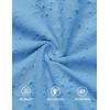 imageZESICA Womens 2025 Summer Off Shoulder Ruffle Midi Dress Short Sleeve High Waist Hollow Out Embroidery Party DressesBlue