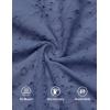imageZESICA Womens 2025 Summer Off Shoulder Ruffle Midi Dress Short Sleeve High Waist Hollow Out Embroidery Party DressesDusty Blue