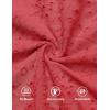 imageZESICA Womens 2025 Summer Off Shoulder Ruffle Midi Dress Short Sleeve High Waist Hollow Out Embroidery Party DressesWatermelon