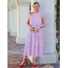 imageZESICA Womens 2025 Summer Sleeveless Halter Neck Ruffle Tiered Layed Chiffon Flowy Swing Long Midi DressPurple