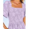 imageZESICA Womens Summer Boho Floral Midi Dress 2025 Casual Short Sleeve Square Neck Flowy Beach Vacation Long DressPurple