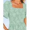 imageZESICA Womens Summer Boho Floral Midi Dress 2025 Casual Short Sleeve Square Neck Flowy Beach Vacation Long DressSage