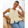 imageZESICA Womens Summer Sleeveless Tank Tops Crewneck Tie Front Loose Flowy Ruffle Peplum Babydoll BlousesApricot