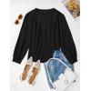 imageZESICA Long Puff Sleeve Babydoll Tops for Women Lace Crochet Button Down Boho Victorian Shirts Dressy Casual BlousesBlack