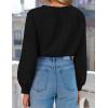 imageZESICA Long Puff Sleeve Babydoll Tops for Women Lace Crochet Button Down Boho Victorian Shirts Dressy Casual BlousesBlack