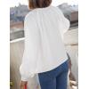 imageZESICA Long Puff Sleeve Babydoll Tops for Women Lace Crochet Button Down Boho Victorian Shirts Dressy Casual BlousesWhite