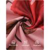 imageZESICA Womens Fall Floral Long Sleeve Maxi Dress 2025 Boho Bodycon V Neck Ruffle Wedding Party Long DressesDark Pink