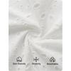 imageZESICA Womens Fall Long Sleeve Maxi Dress 2025 Square Neck Hollow Out Eyelet Smocked A Line Flowy Casual Party DressesWhite