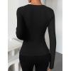 imageZESICA Womens Fall Long Sleeve Tops 2025 Casual Crewneck Ruched Shirts Slim Fit Going Out Y2K BlousesBlack