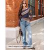 imageZESICA Womens Floral Off Shoulder Long Sleeve Tops 2025 Fall Mesh Ruched Fitted Trendy Going Out Shirts BlousesDarkpurple