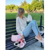 imageZESICA Womens Long Sleeve Babydoll Tops Crewneck Tie Front Casual Loose Ruffle Flowy Peplum Shirts 2025 Fall BlousesWhite