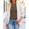 imageZESICA Womens Long Sleeve Shirts 2025 Fall Mock Neck Ribbed Knit Slim Fit Tops Basic Tees Going Out Outfits ClothesBrown