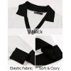 imageZESICA Womens Spring Long Sleeve V Neck Sweater Dress Collar Ribbed Knit Mini DressesWhite