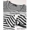 imageZESICA Womens Ruffle Long Sleeve Scoop Neck Shirt Striped Slim Fitted Casual Basic Tee Tops Trendy Spring ClothesBlack