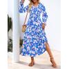 imageZESICA Womens Floral Boho Maxi Dress 2025 Fall Casual Long Sleeve V Neck ALine Flowy Wedding Guest DressesRoyal Blue