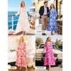 imageZESICA Womens Floral Boho Maxi Dress 2025 Fall Casual Long Sleeve V Neck ALine Flowy Wedding Guest DressesRust