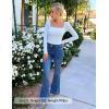 imageZESICA Womens Long Sleeve Crop Tops Square Neck Slim Fitted Shirts Casual Basic Tees 2025 Fall Trendy ClothesWhite