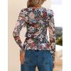 imageZESICA Womens Long Sleeve Floral Shirts V Neck Going Out Ruffle Tops Blouses 2025 Fall Fashion Clothes OutfitsBlack