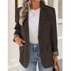 imageZESICA Business Casual Blazers for Women 2025 Fall Work Office Jackets Lapel Open Front Blazer Outfits with PocketsCoffee