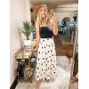 imageZESICA Womens 2025 Summer Boho Strapless Midi Dress Off Shoulder Polka Dot Printed Flowy A Line Long Dresses with PocketsBlack